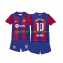 FC Barcelona Djeca Domaći Nogometni Dres Ansu Fati 10 2023-2024 Kratki Rukavi