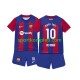 FC Barcelona Djeca Domaći Nogometni Dres Ansu Fati 10 2023-2024 Kratki Rukavi
