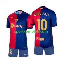 FC Barcelona Djeca Domaći Nogometni Dres Ansu Fati 10 2024-2025 Kratki Rukavi
