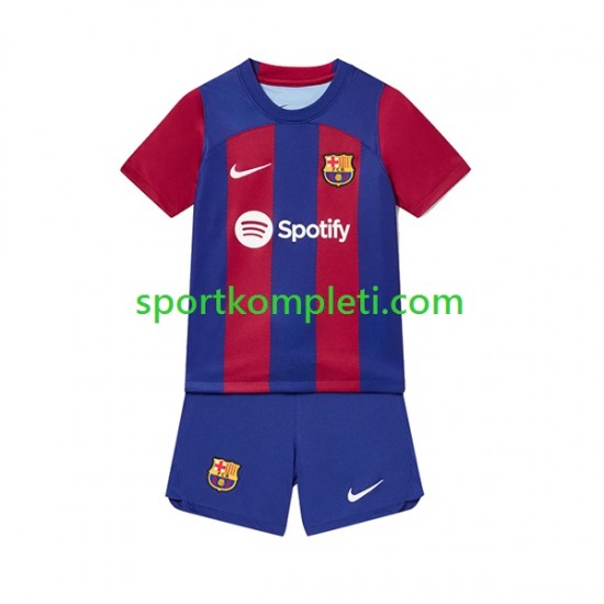 FC Barcelona Djeca Domaći Nogometni Dres 2023-2024 Kratki Rukavi