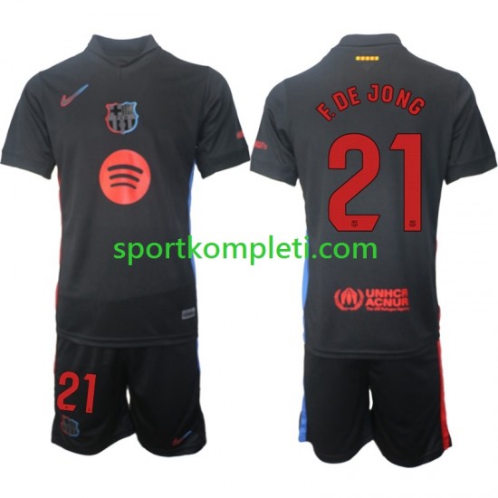 FC Barcelona Djeca Gostujući Nogometni Dres F DE JONG 21 2024-2025 Kratki Rukavi