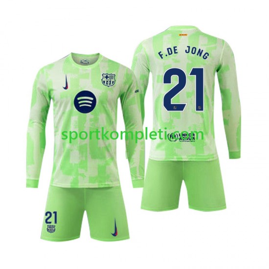 FC Barcelona Djeca Treći Nogometni Dres F DE JONG 21 2024-2025 Dugi Rukavi