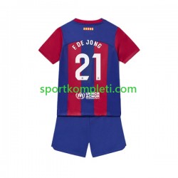 FC Barcelona Djeca Domaći Nogometni Dres Frenkie de Jong 21 2023-2024 Kratki Rukavi