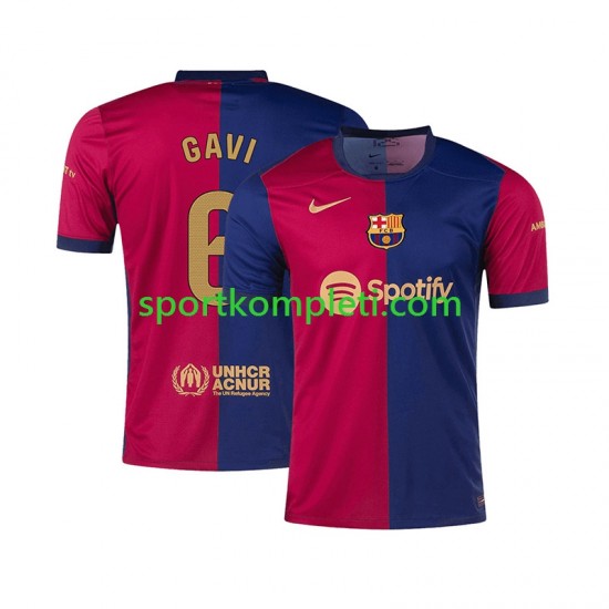 FC Barcelona Muškarci Domaći Nogometni Dres GAVI 6 2024-2025 Kratki Rukavi