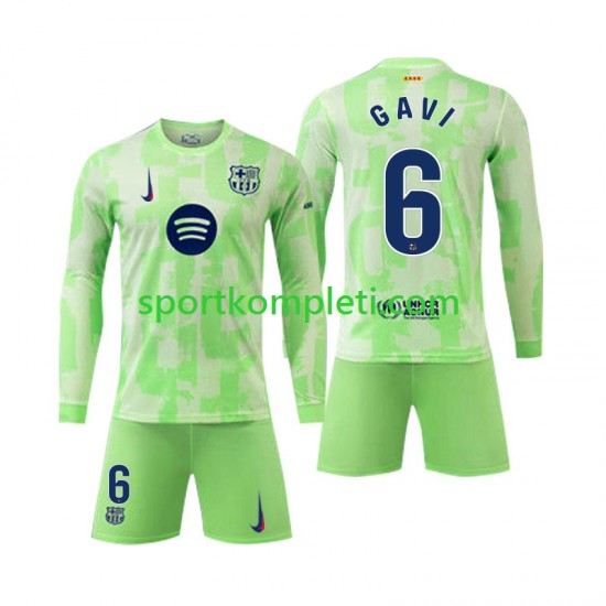 FC Barcelona Djeca Treći Nogometni Dres Gavi 6 2024-2025 Dugi Rukavi
