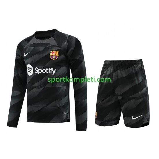 FC Barcelona Vratar Djeca Gostujući Nogometni Dres 2023-2024 Dugi Rukavi