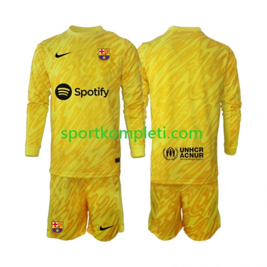 FC Barcelona Vratar Djeca Gostujući Nogometni Dres 2024-2025 Dugi Rukavi