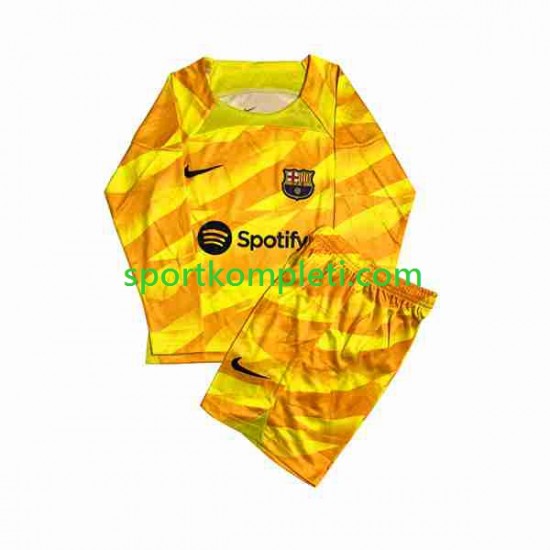 FC Barcelona Vratar Djeca Četvrti Nogometni Dres 2023-2024 Dugi Rukavi