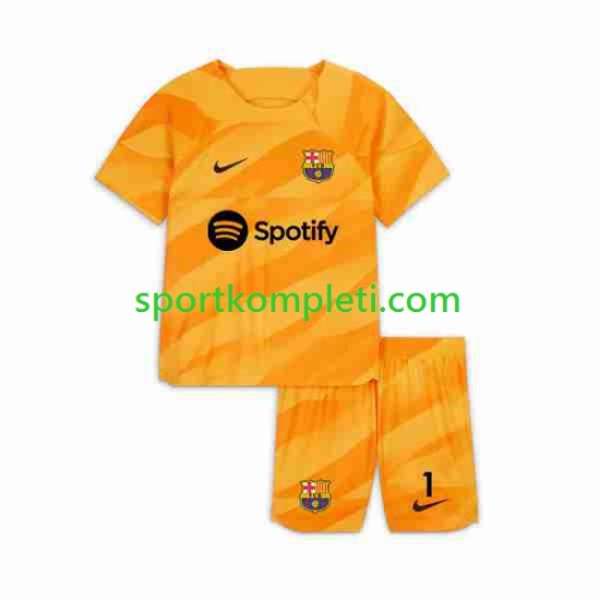 FC Barcelona Vratar Djeca Četvrti Nogometni Dres Ter Stegen 1 2023-2024 Kratki Rukavi
