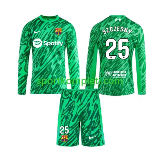 FC Barcelona Vratar Djeca Domaći Nogometni Dres Wojciech Szczesny 25 2024-2025 Dugi Rukavi