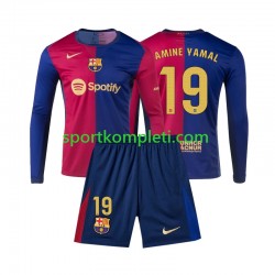 FC Barcelona Djeca Domaći Nogometni Dres Lamine Yamal 19 2024-2025 Dugi Rukavi