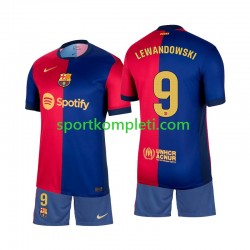 FC Barcelona Djeca Domaći Nogometni Dres Lewandowski 9 2024-2025 Kratki Rukavi