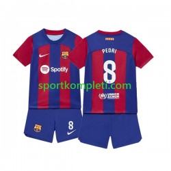 FC Barcelona Djeca Domaći Nogometni Dres Pedri 8 2023-2024 Kratki Rukavi