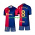 FC Barcelona Djeca Domaći Nogometni Dres Pedro 8 2024-2025 Kratki Rukavi