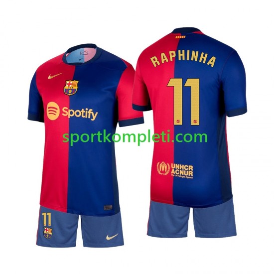 FC Barcelona Djeca Domaći Nogometni Dres Raphinha 11 2024-2025 Kratki Rukavi FC Barcelona Djeca Domaći Nogometni Dres Raphinha 11 2024-2025 Kratki Rukavi