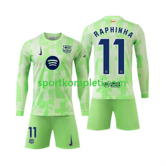 FC Barcelona Djeca Treći Nogometni Dres Raphinha 11 2024-2025 Dugi Rukavi
