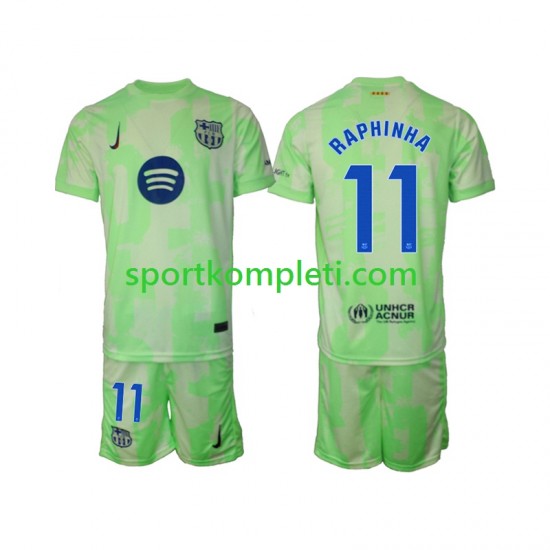 FC Barcelona Djeca Treći Nogometni Dres Raphinha 11 2024-2025 Kratki Rukavi