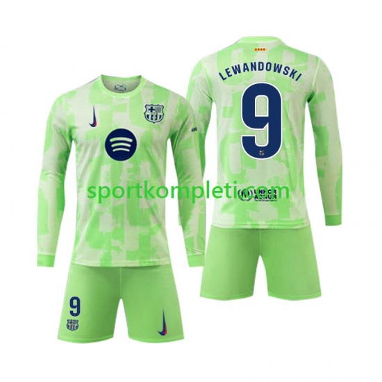 FC Barcelona Djeca Treći Nogometni Dres Robert Lewandowski 9 2024-2025 Dugi Rukavi