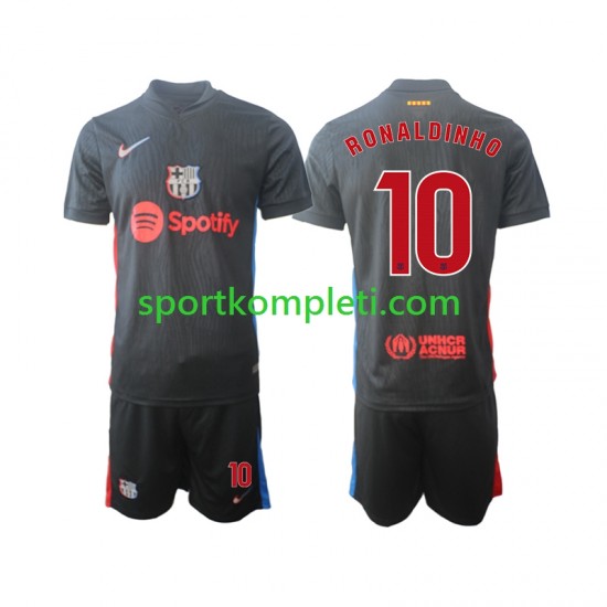 FC Barcelona Djeca Gostujući Nogometni Dres Ronaldinho 10 2024-2025 Kratki Rukavi