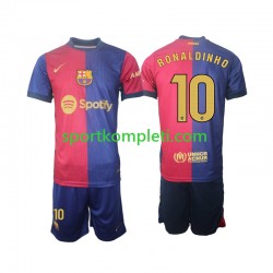FC Barcelona Djeca Domaći Nogometni Dres Ronaldinho 10 2024-2025 Dugi Rukavi