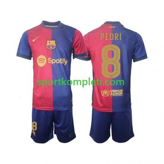 FC Barcelona Djeca Domaći Nogometni Dres UCL Font PEDRI 8 2024-2025 Kratki Rukavi