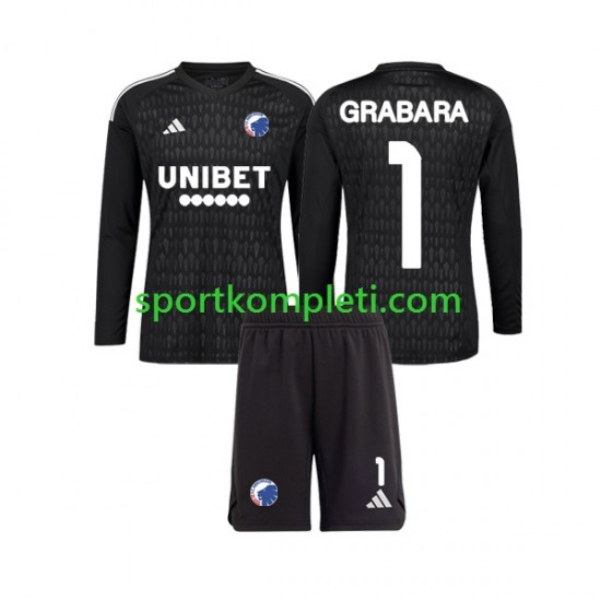 FC Kopenhagen Vratar Djeca Gostujući Nogometni Dres GRABARA 1 2023-2024 Dugi Rukavi