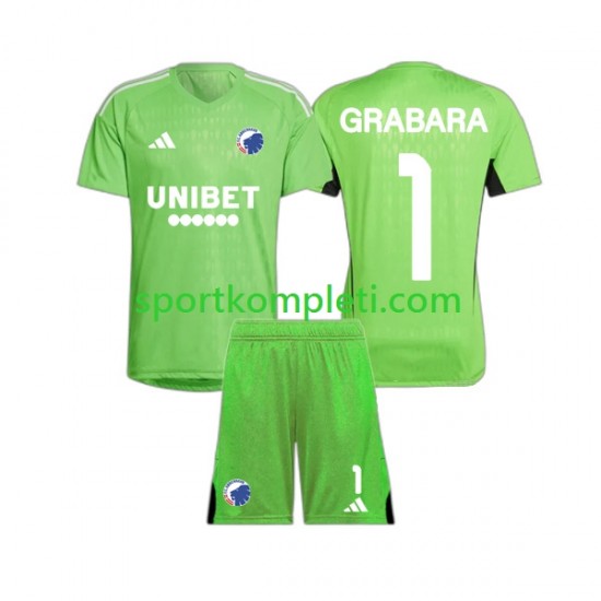 FC Kopenhagen Vratar Djeca Četvrti Nogometni Dres GRABARA 1 2023-2024 Kratki Rukavi