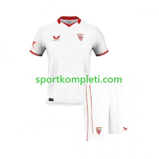 Sevilla FC Djeca Domaći Nogometni Dres 2023-2024 Kratki Rukavi