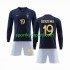 Francuska Djeca Domaći Nogometni Dres Benzema 19 World Cup 2022 Dugi Rukavi