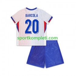 Francuska Djeca Gostujući Nogometni Dres Bradley Barcola 20 2024 Kratki Rukavi