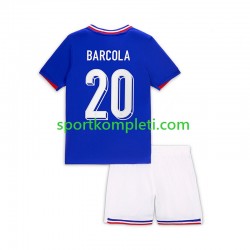 Francuska Djeca Domaći Nogometni Dres Bradley Barcola 20 2024 Kratki Rukavi