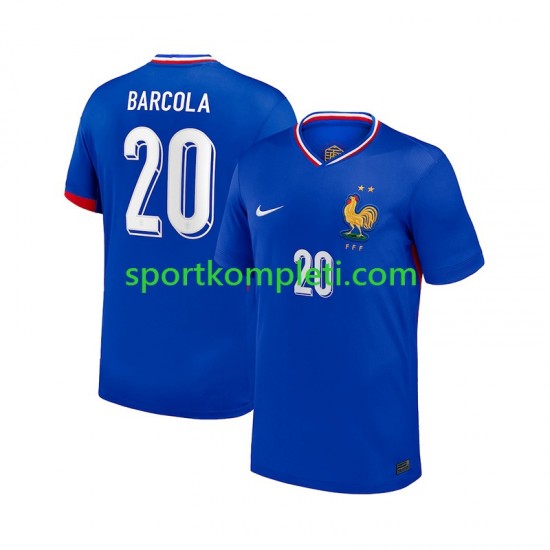 Francuska Muškarci Domaći Nogometni Dres Bradley Barcola 20 2024 Kratki Rukavi
