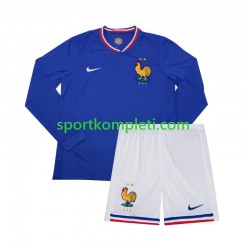 Francuska Djeca Domaći Nogometni Dres Euro 2024 Dugi Rukavi