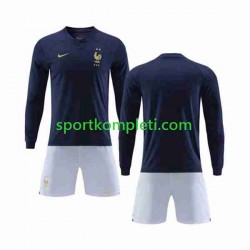 Francuska Djeca Domaći Nogometni Dres World Cup 2022 Dugi Rukavi