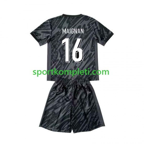 Francuska Vratar Crno Djeca Gostujući Nogometni Dres Mike Maignan 16 Euro 2024 Kratki Rukavi