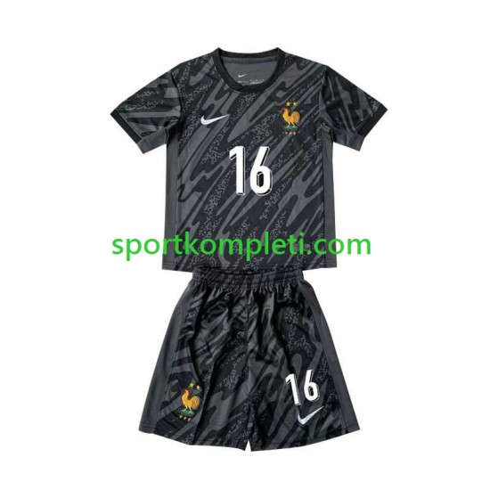 Francuska Vratar Crno Djeca Gostujući Nogometni Dres Mike Maignan 16 Euro 2024 Kratki Rukavi