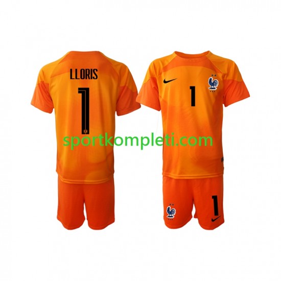 Francuska Vratar Djeca Gostujući Nogometni Dres Hugo Lloris 1 World Cup 2022 Kratki Rukavi