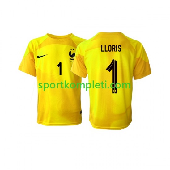 Francuska Vratar Muškarci Treći Nogometni Dres Hugo Lloris 1 World Cup 2022 Kratki Rukavi
