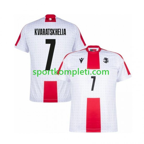 Muškarci Domaći Nogometni Dres Georgia Kvaratskhelia 7 Euro 2024 Kratki Rukavi