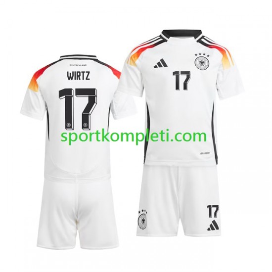 Njemačka Djeca Domaći Nogometni Dres Florian Wirtz 17 Euro 2024 Kratki Rukavi