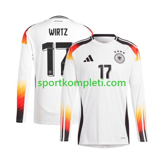 Njemačka Muškarci Domaći Nogometni Dres Florian Wirtz 17 Euro 2024 Dugi Rukavi