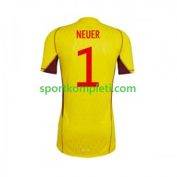 Njemačka Vratar Muškarci Gostujući Nogometni Dres Manuel Neuer 1 World Cup 2022 Kratki Rukavi