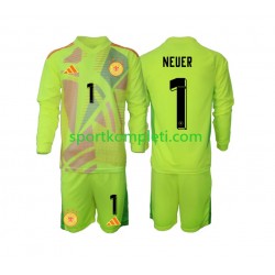 Njemačka Vratar Djeca Gostujući Nogometni Dres Manuel Neuer 1 Euro 2024 Dugi Rukavi