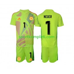 Njemačka Vratar Djeca Gostujući Nogometni Dres Manuel Neuer 1 Euro 2024 Kratki Rukavi