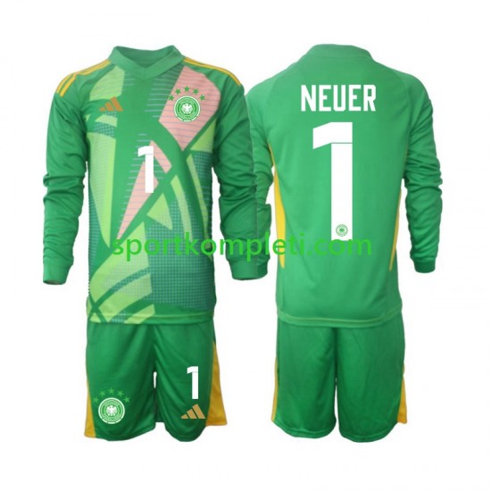 Njemačka Vratar Djeca Treći Nogometni Dres Manuel Neuer 1 2024-2025 Dugi Rukavi