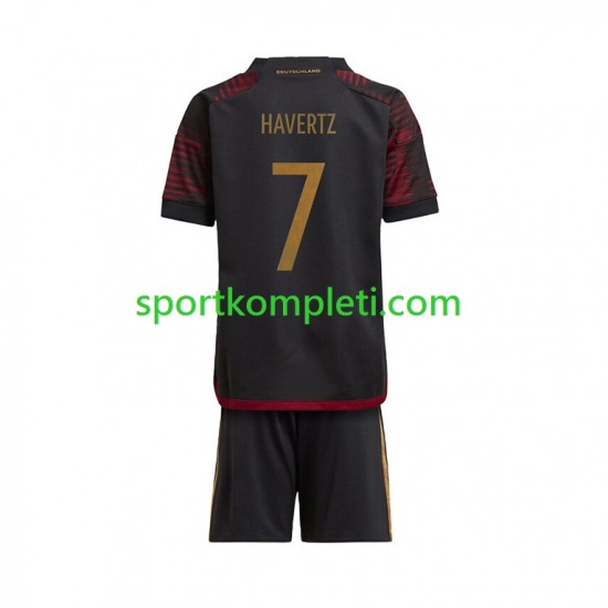 Njemačka Djeca Gostujući Nogometni Dres Havertz 7 World Cup 2022 Kratki Rukavi