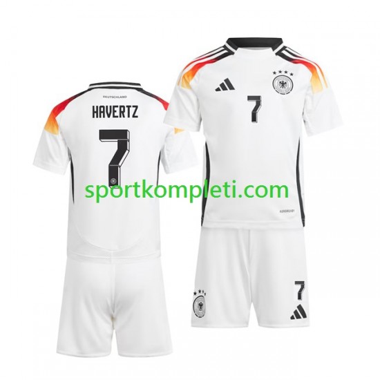 Njemačka Djeca Domaći Nogometni Dres Havertz 7 Euro 2024 Kratki Rukavi