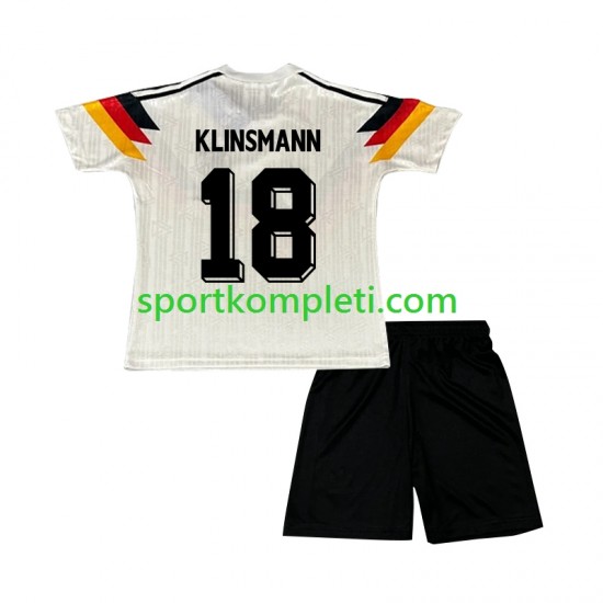 Njemačka Retro Djeca Domaći Nogometni Dres Klinsmann 18 1990 Kratki Rukavi