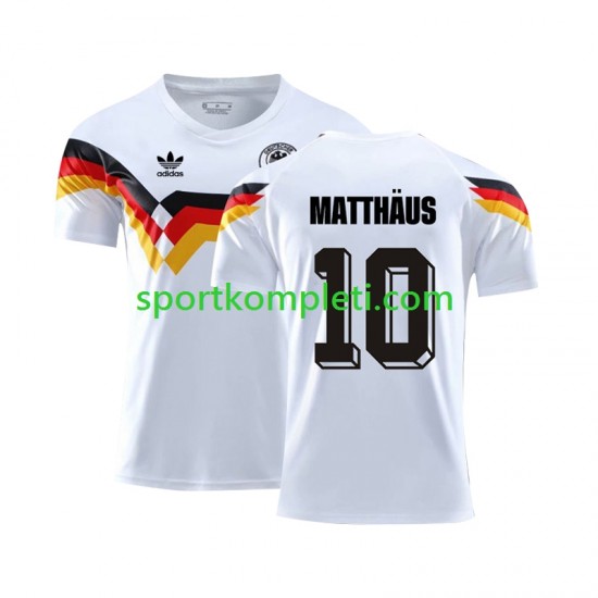 Njemačka Retro Muškarci Domaći Nogometni Dres Matthaus 10 1990 Kratki Rukavi