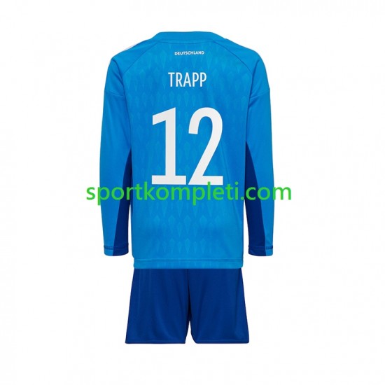 Njemačka Vratar Djeca Domaći Nogometni Dres TRAPP 12 World Cup 2022 Dugi Rukavi